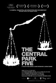 cover for The Central Park Five, a film directed by Ken Burns and Sarah Burns
